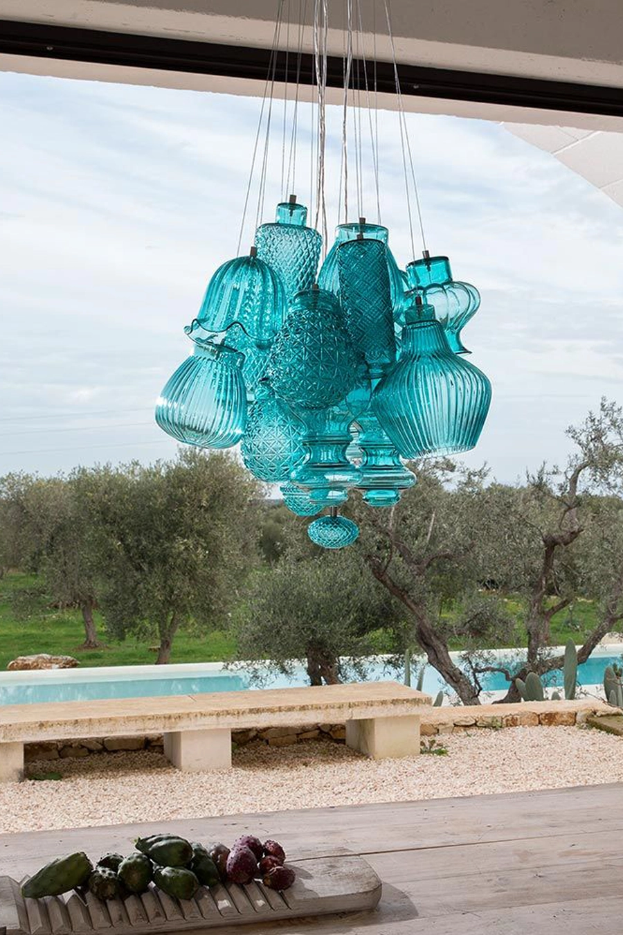 lampada stile retrò vetro