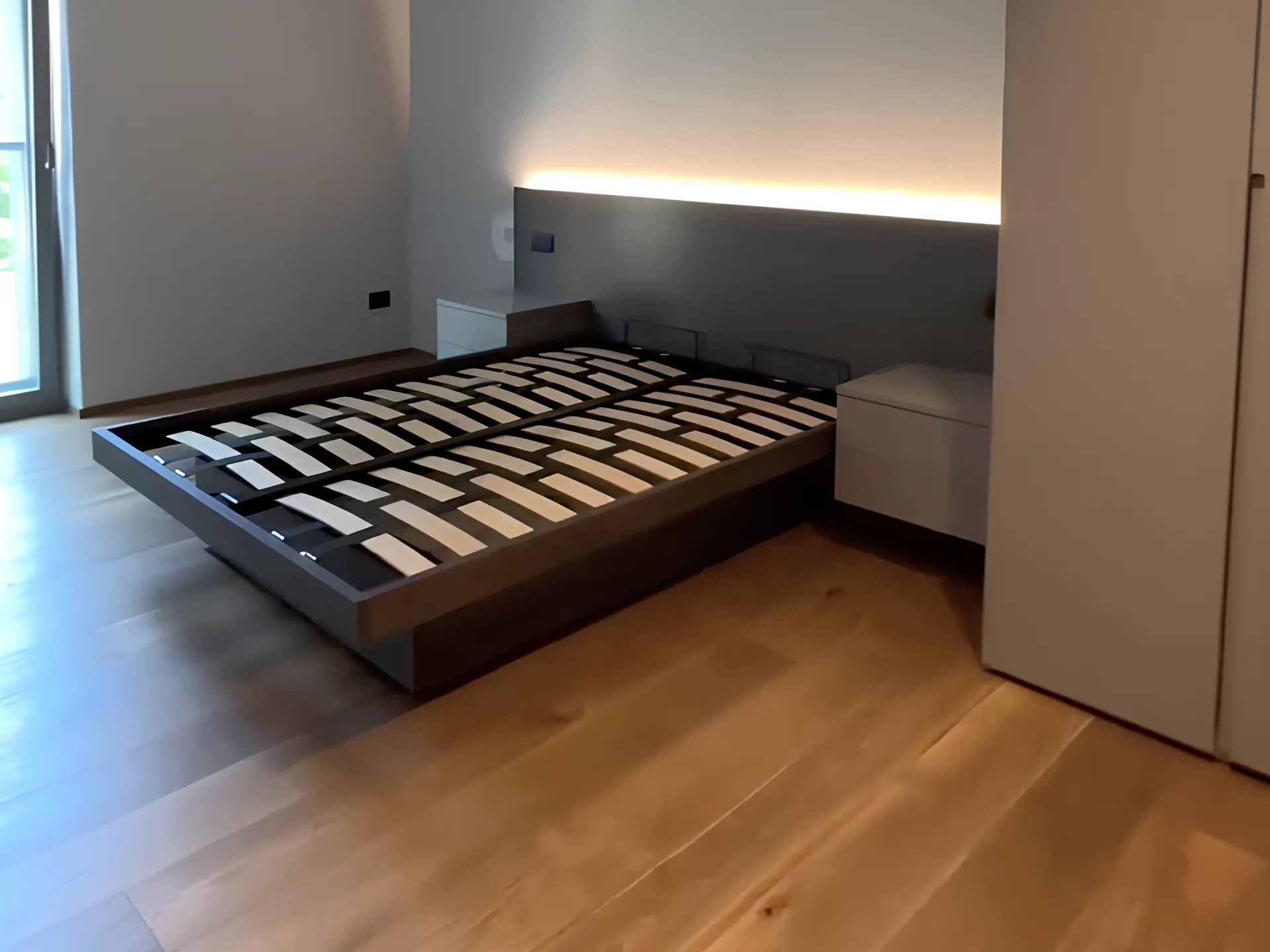comodini sospesi letto contenitore interno