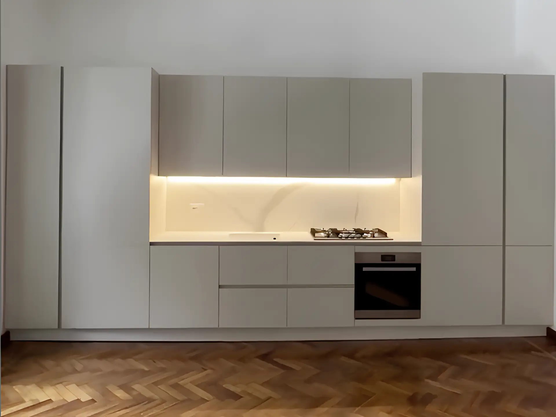 cucina bianca minimalista