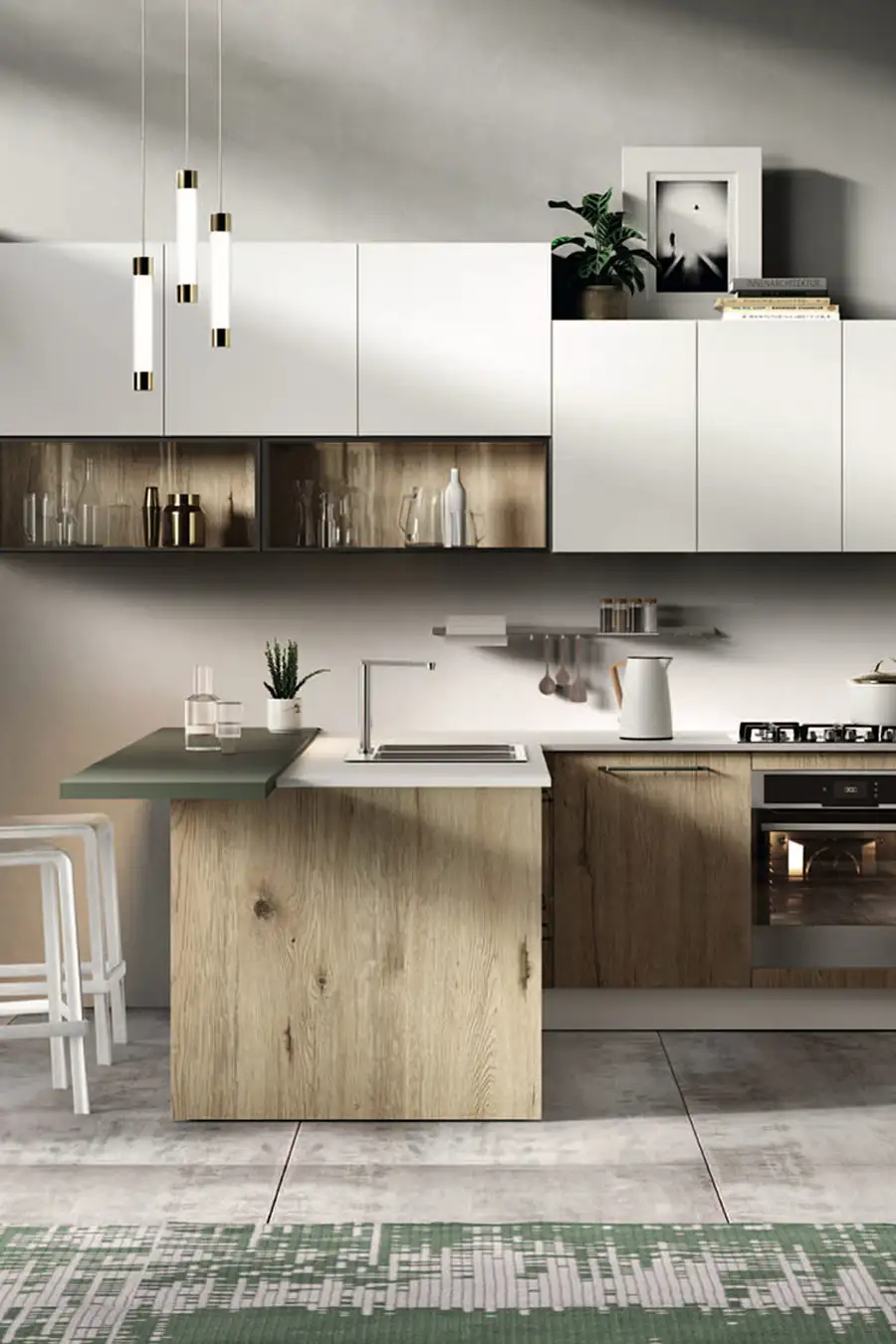cucina moderna bianca astro essebi planetcucina