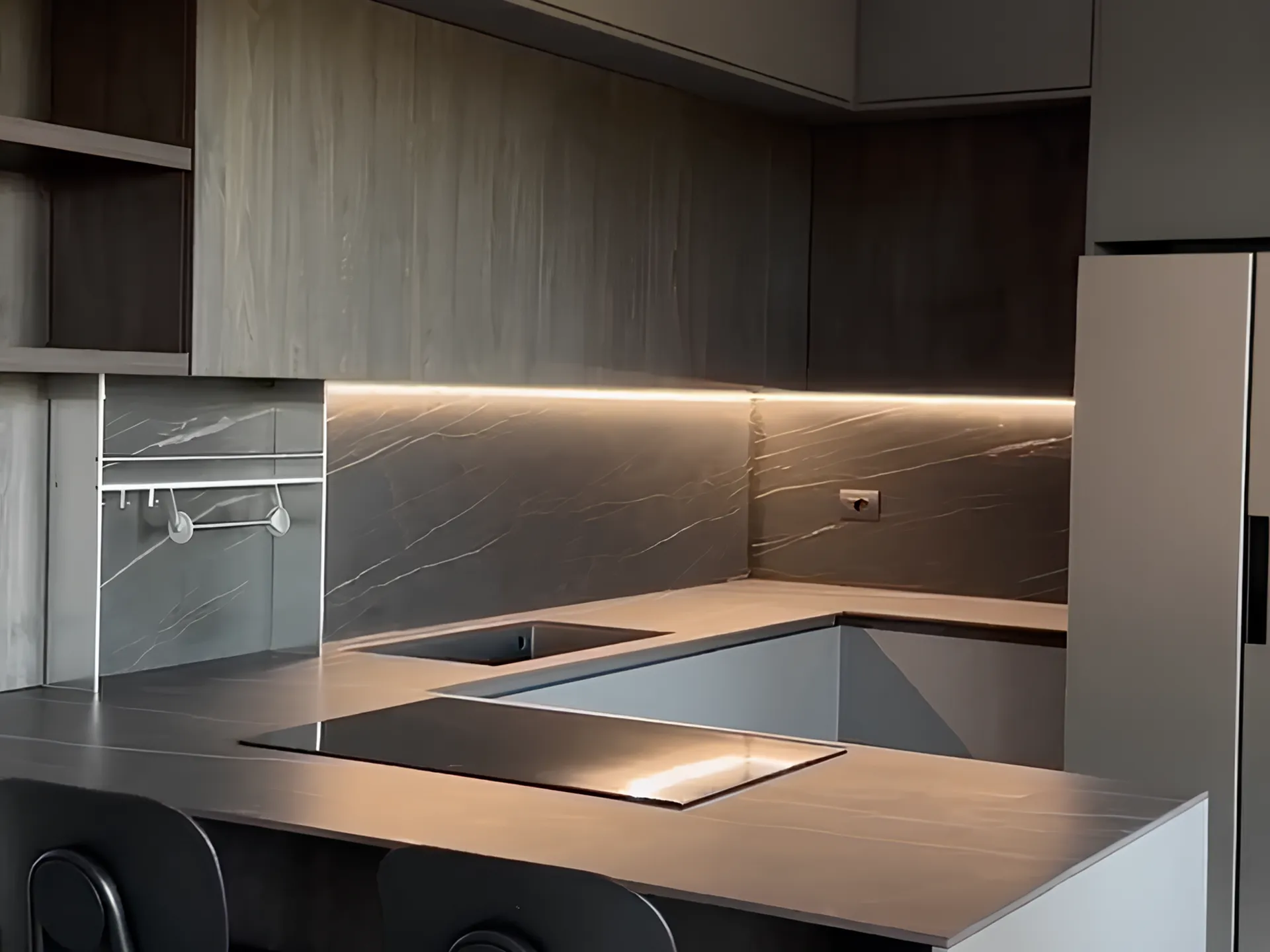 cucina angolare doppia