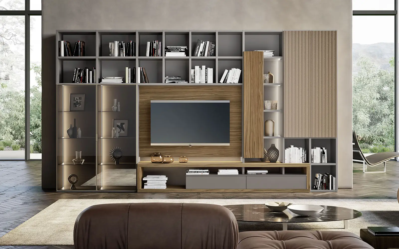 libreria collezione horizon mobilglam planet cucina milano