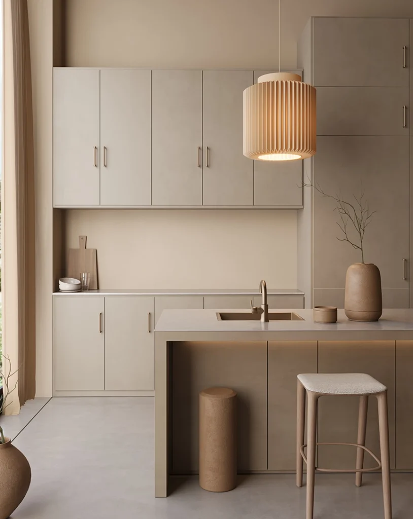 Cucina moderna toni caldi